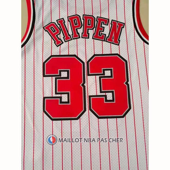 Maillot Chicago Bulls Scottie Pippen NO 33 Reload Hardwood Classics Blanc